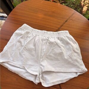 Brandy Melville White Knit Lounge Shorts.